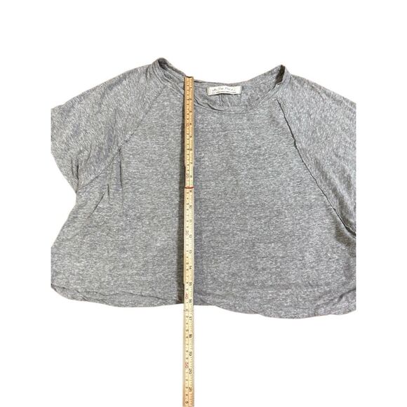 We The Free Weekend Linen Blend Tee In Gray Sz S - Picture 7 of 8